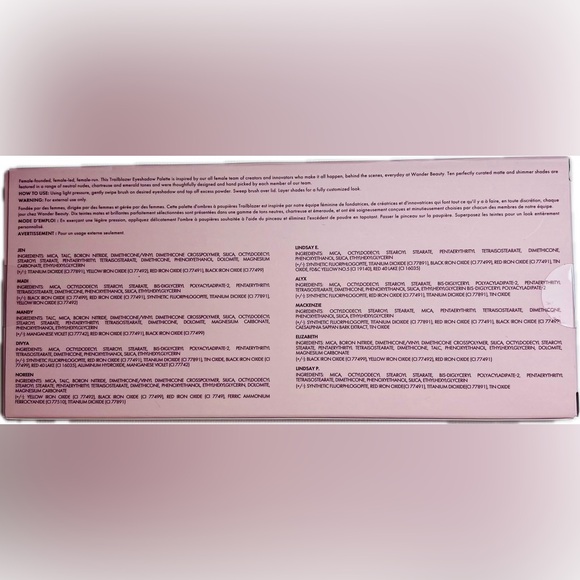 NEW WANDER BEAUTY TRAILBLAZER EYESHADOW PALETTE, 10 WONDERFUL SHADES 7.5g/0.25oz - Picture 9 of 9